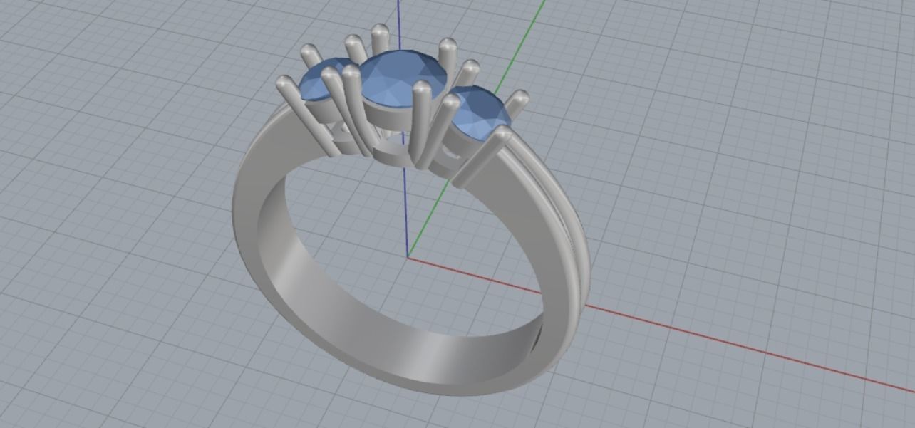 Engagement rings 3D print model_9