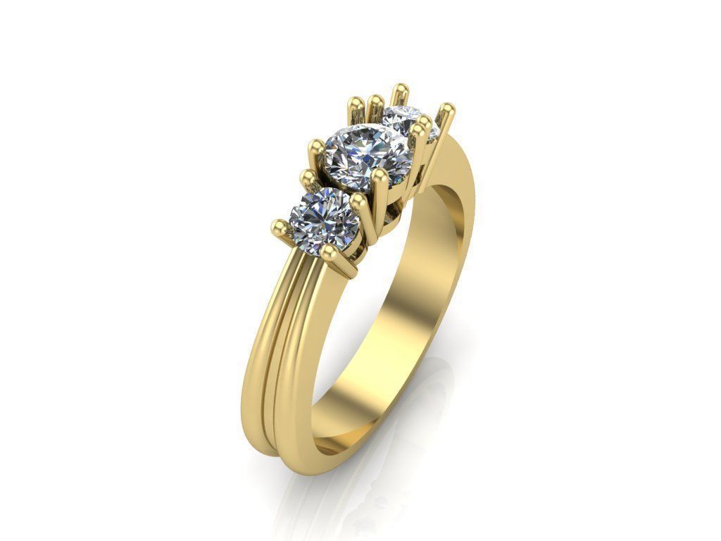 Engagement rings 3D print model_3