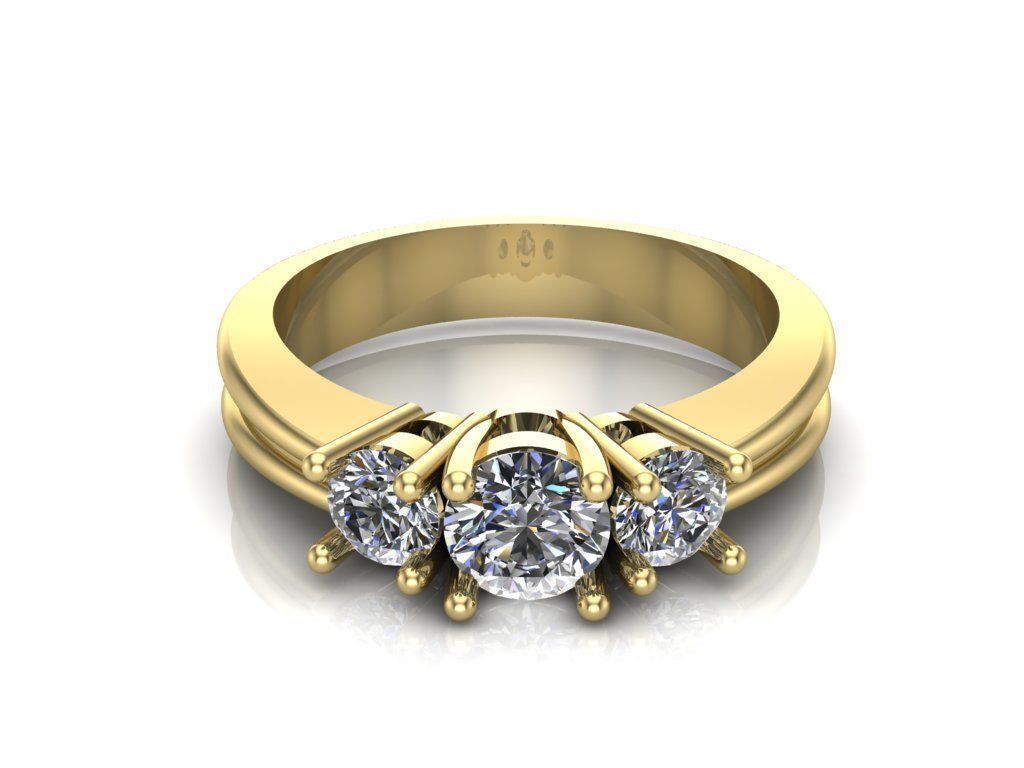 Engagement rings 3D print model_5