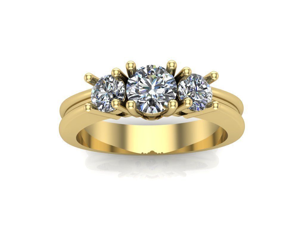Engagement rings 3D print model_4