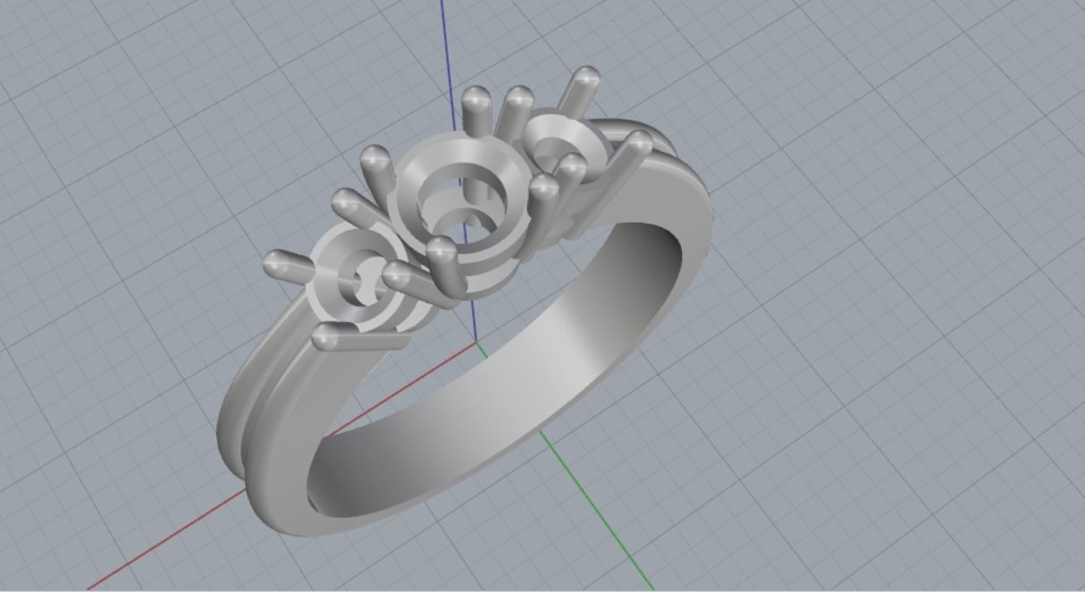 Engagement rings 3D print model_12