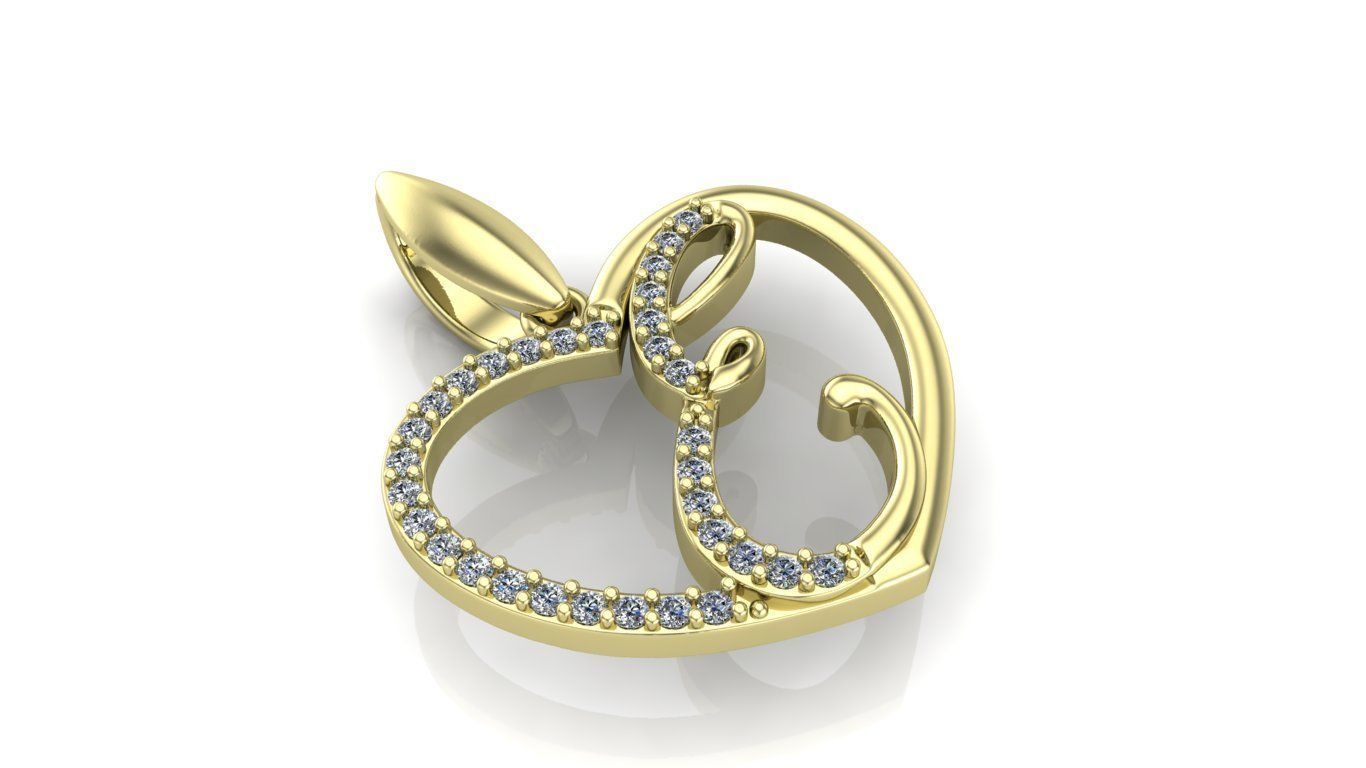 heart pendant 3D print model_1