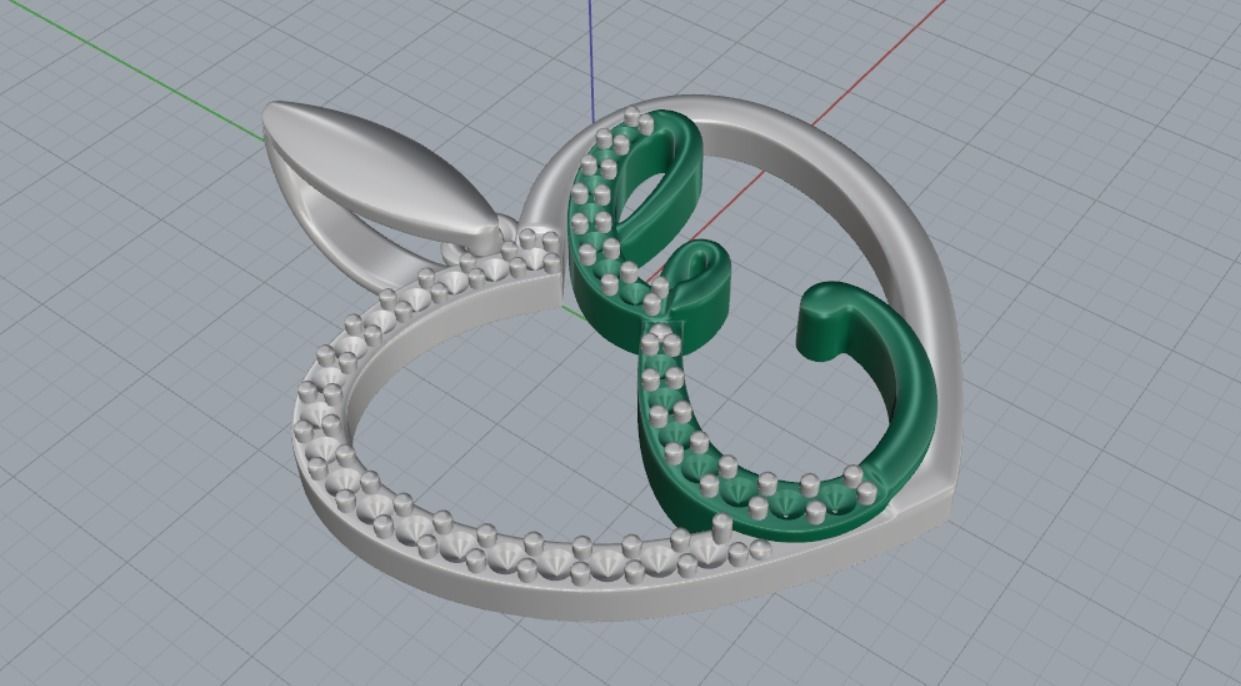 heart pendant 3D print model_16