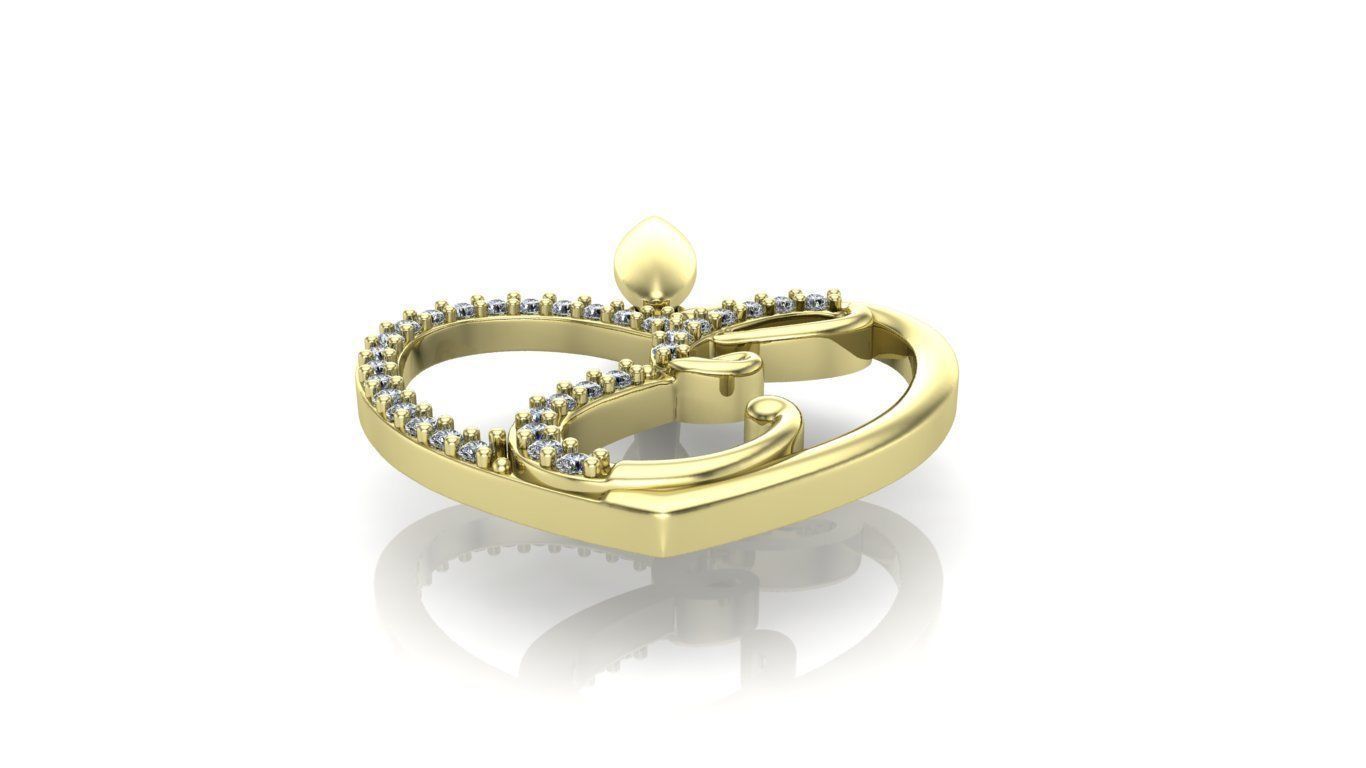 heart pendant 3D print model_6