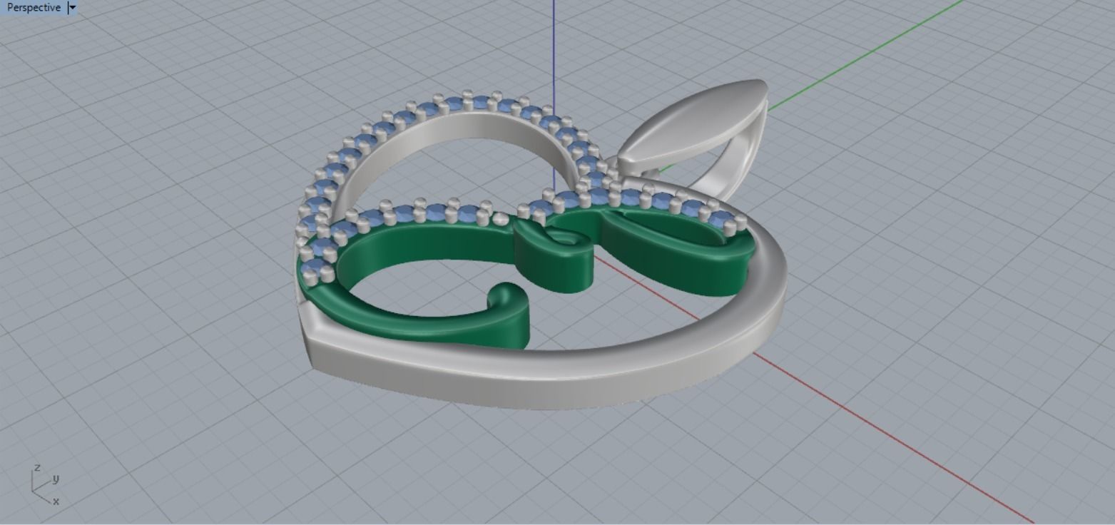 heart pendant 3D print model_10