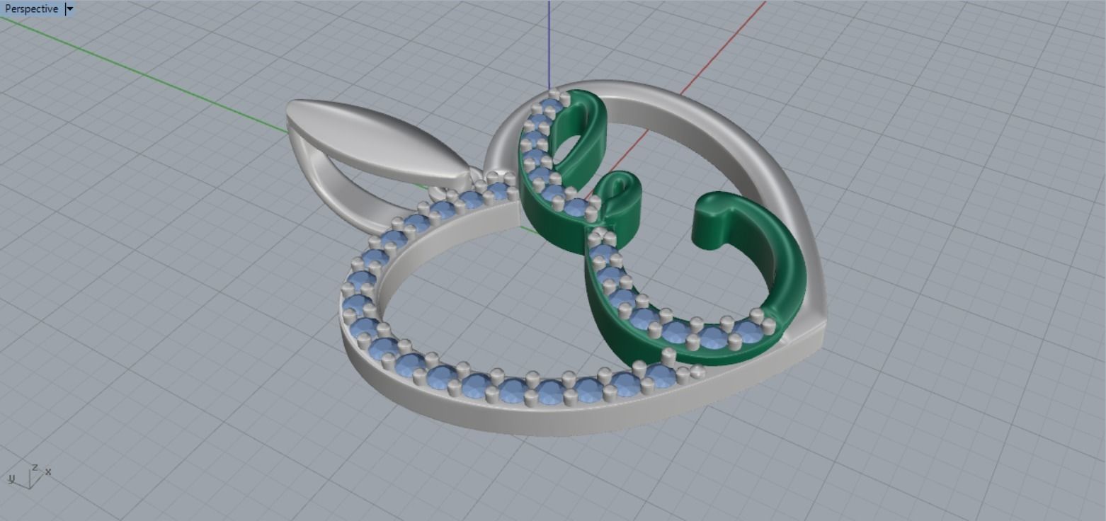 heart pendant 3D print model_11