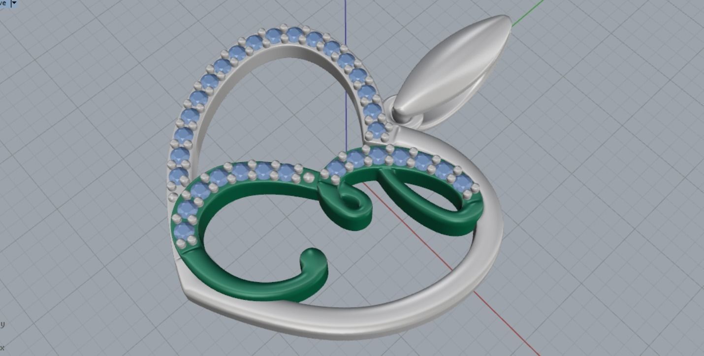 heart pendant 3D print model_13