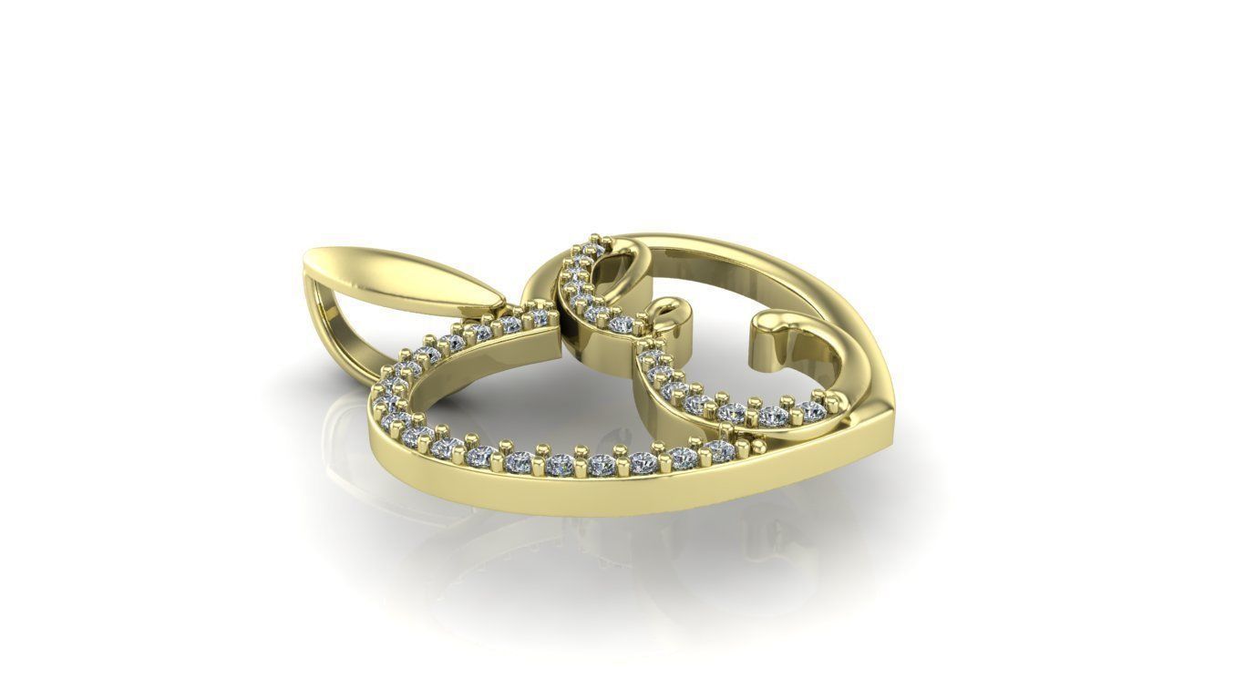 heart pendant 3D print model_5