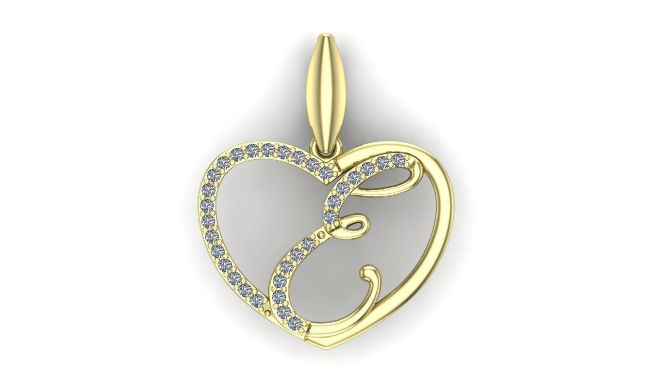 heart pendant 3D print model_3