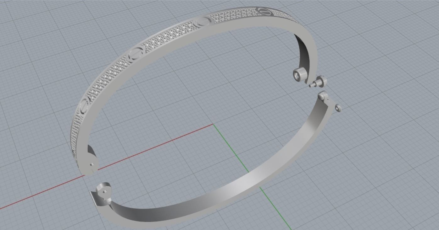 bracelet lovee 3D print model_9
