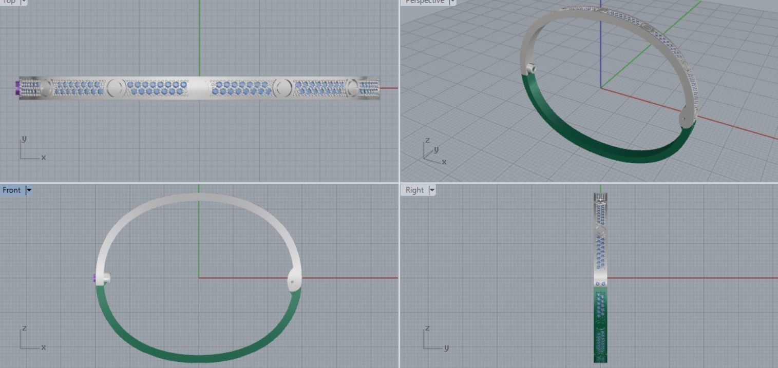 bracelet lovee 3D print model_11