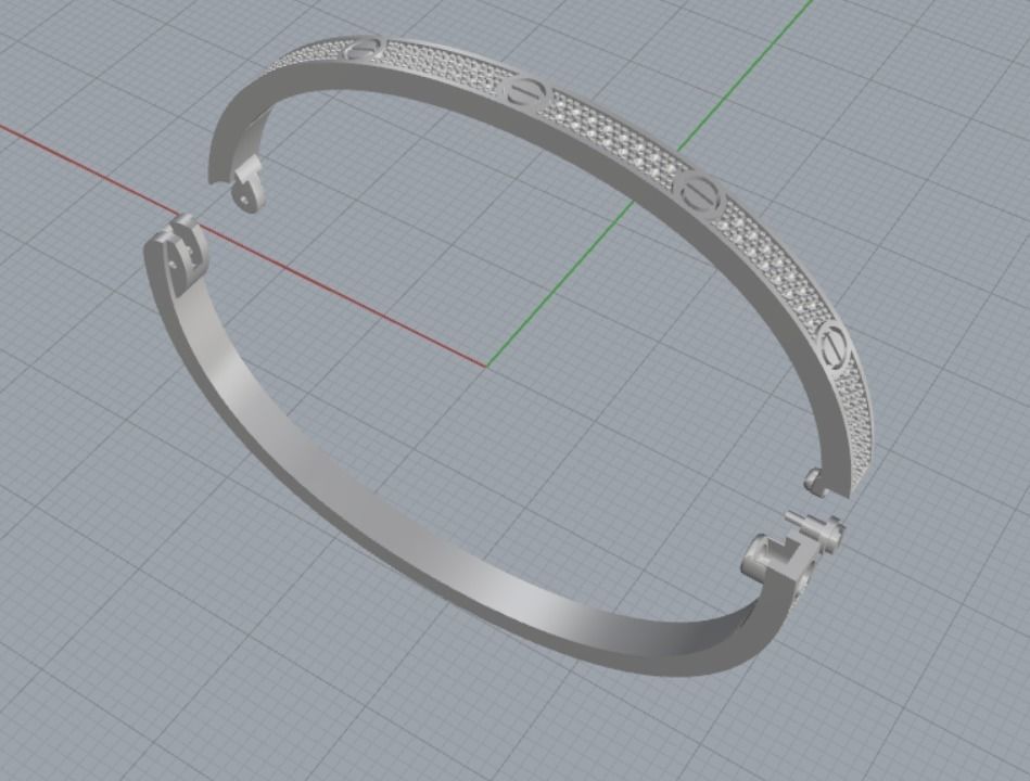 bracelet lovee 3D print model_15
