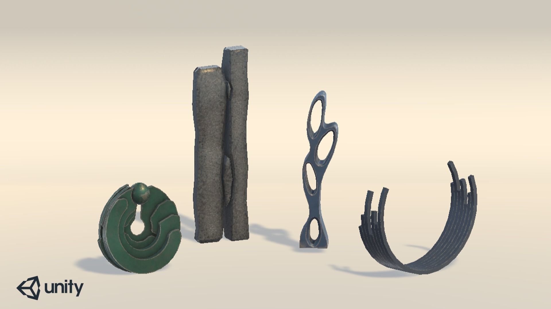 Big Sculptures 01 Unity Asset Low-poly 3D model_6