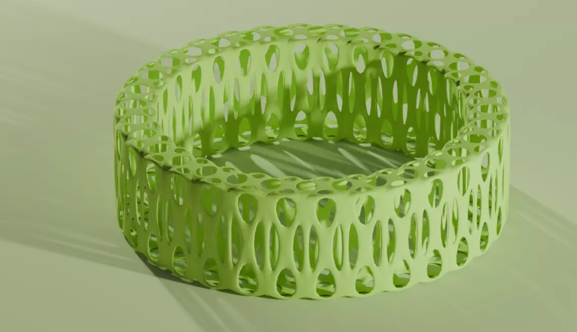3D wire ring 3D print model_0