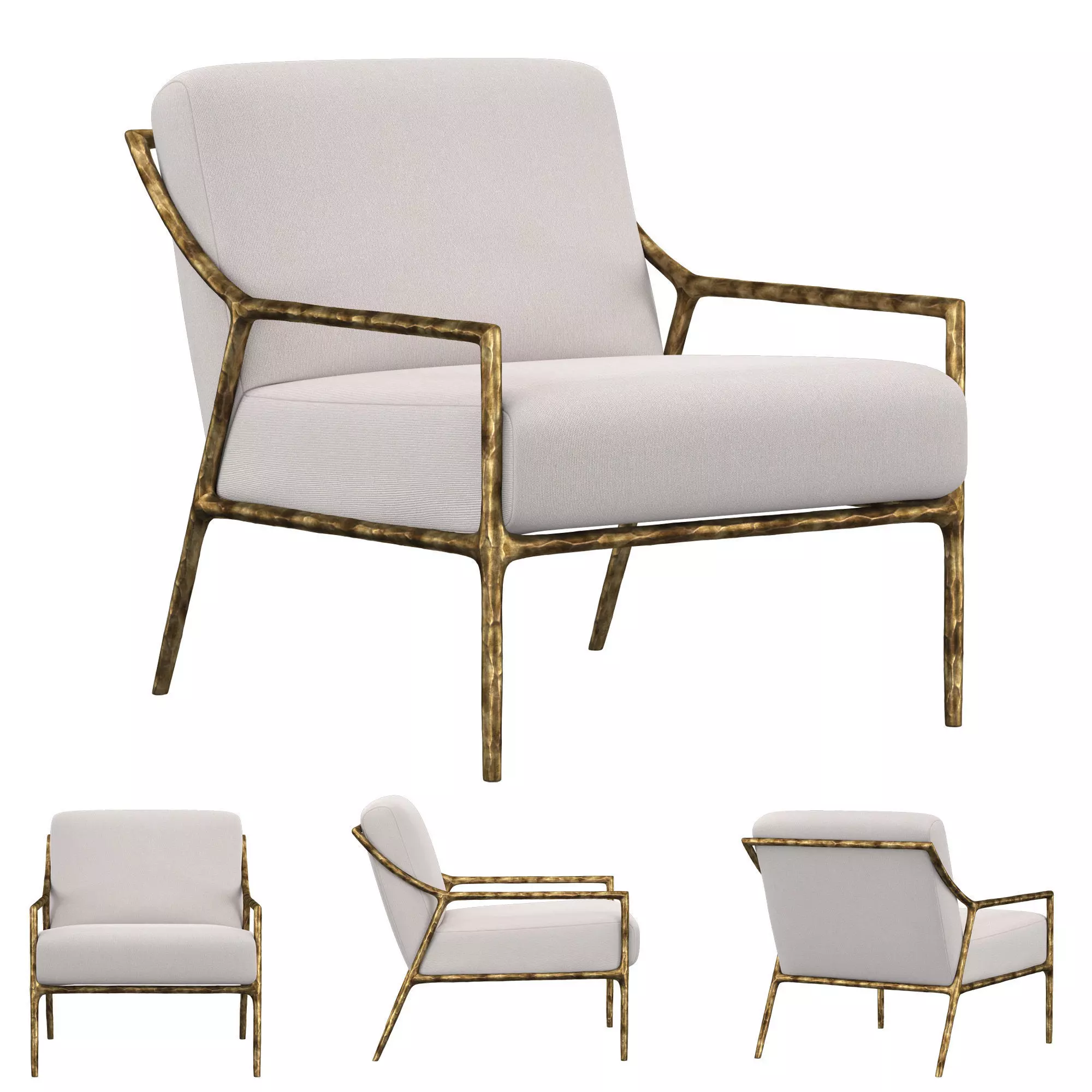 HADDEUS SLOPE ARM CHAIR 3D model