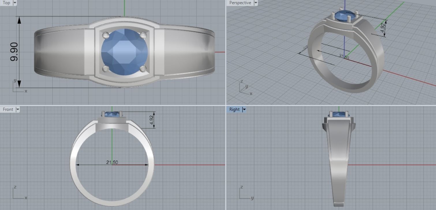 Rings 3D print model_8