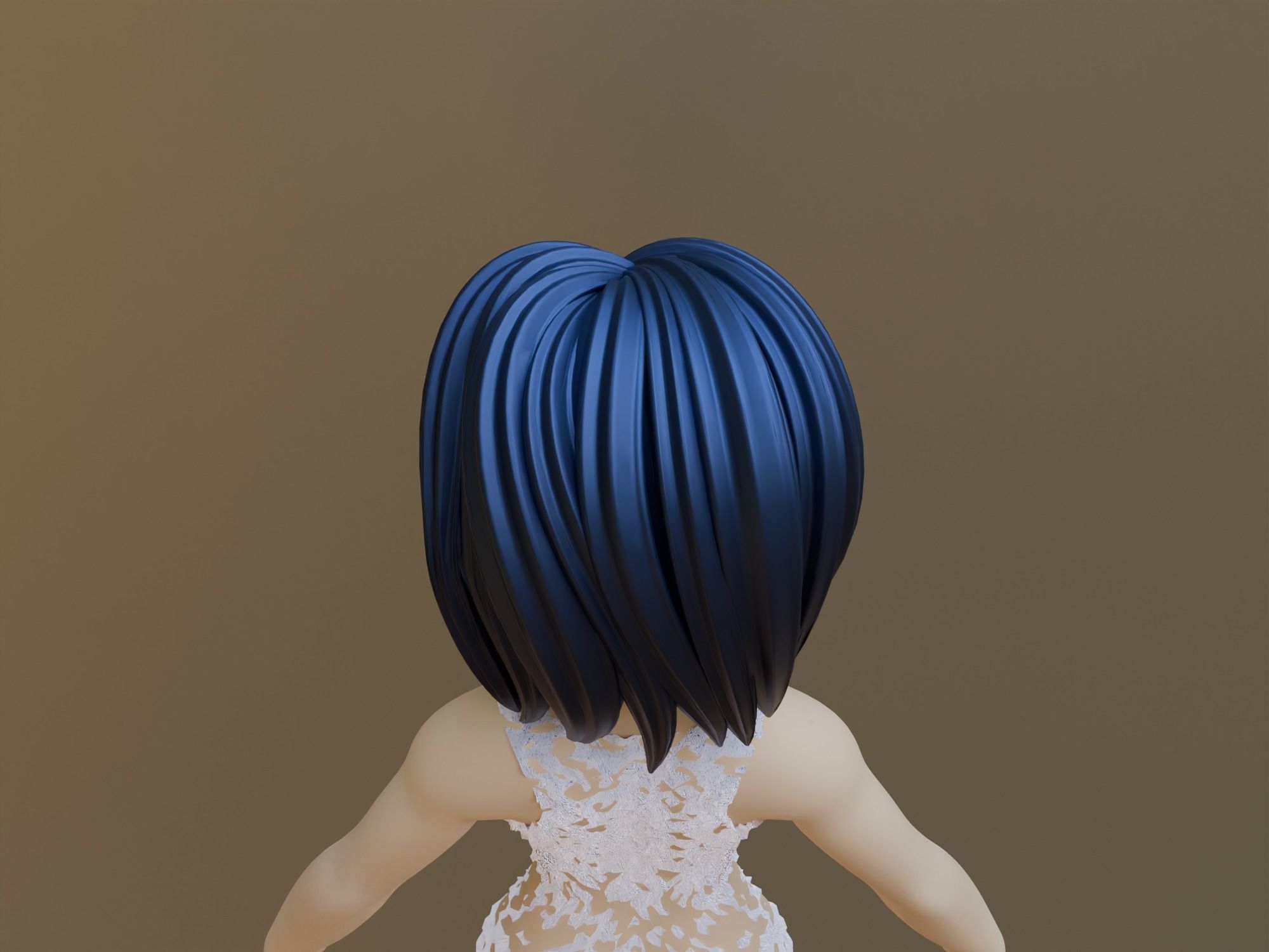 Female cartoon character 3D model_6