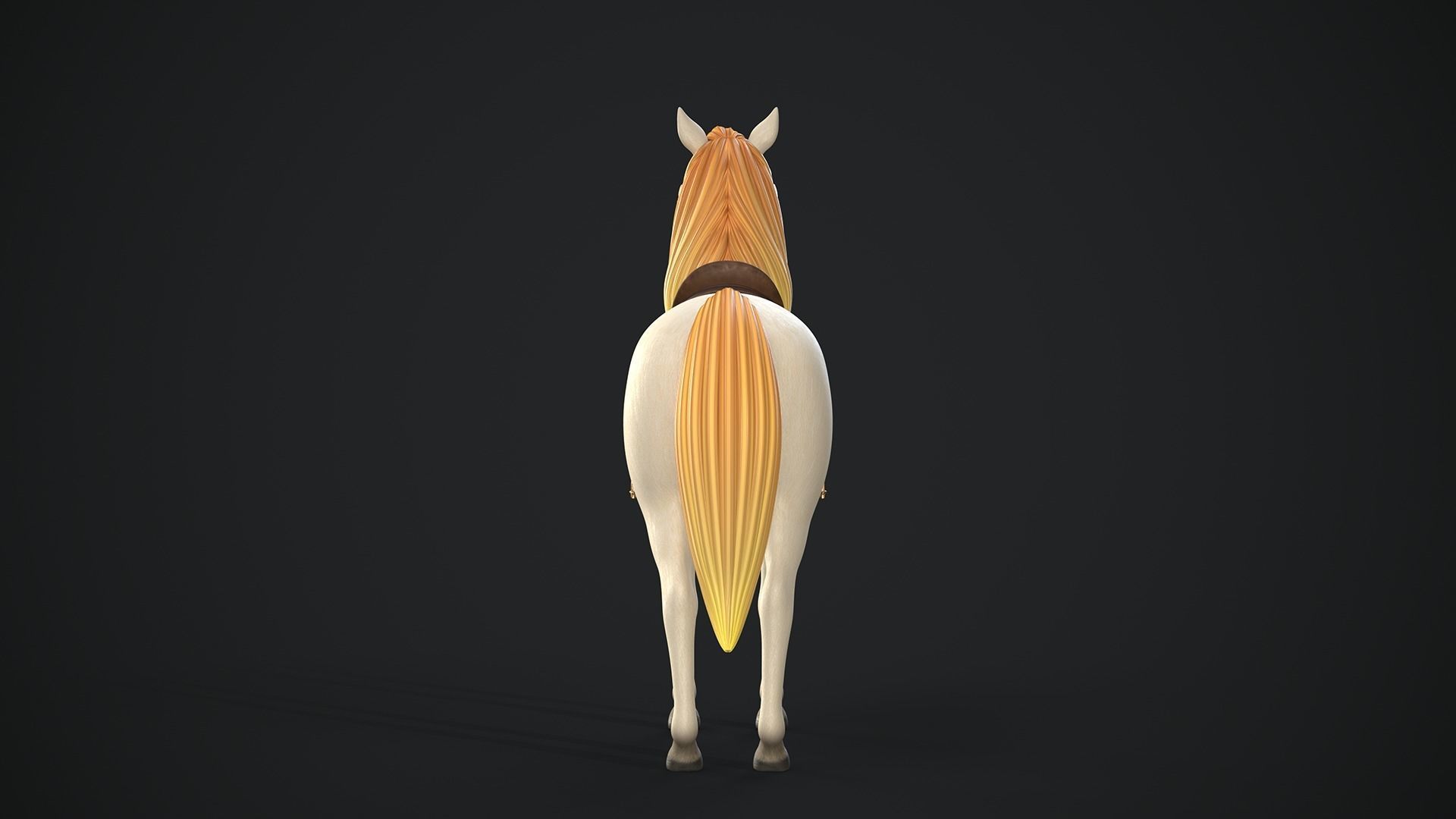 Stylized Cartoon Horse Low-poly 3D model_21