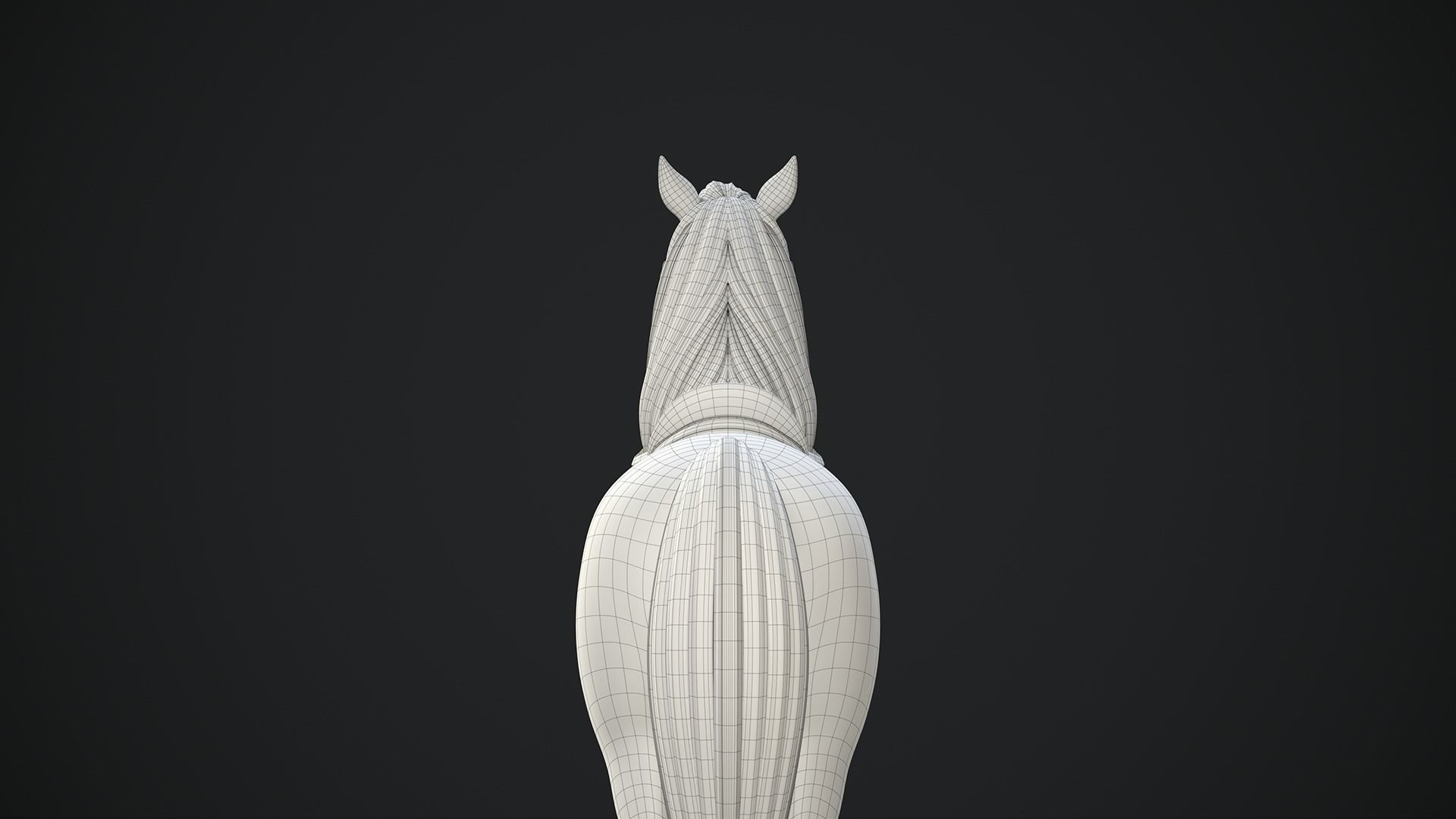 Stylized Cartoon Horse Low-poly 3D model_34