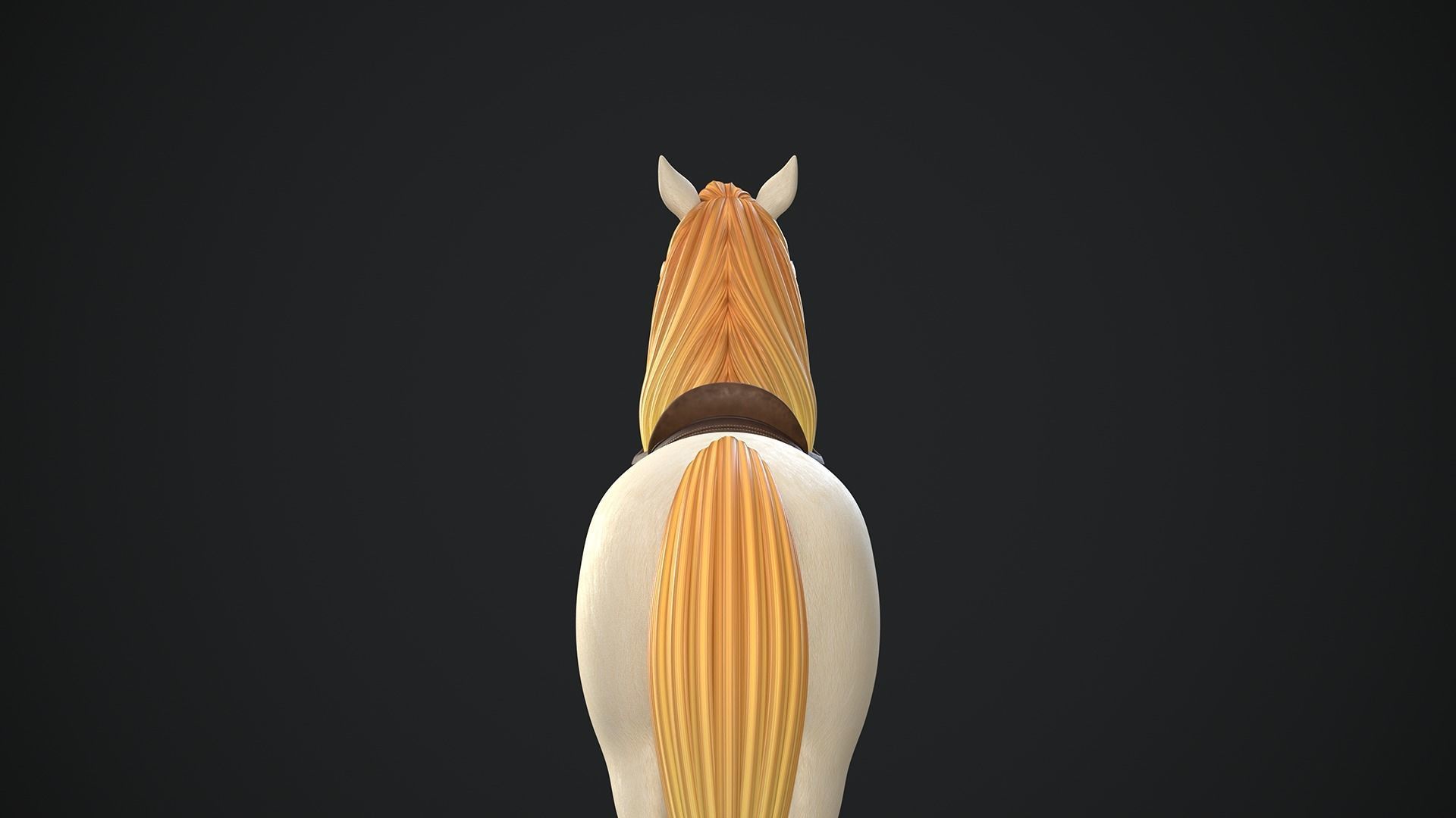 Stylized Cartoon Horse Low-poly 3D model_8