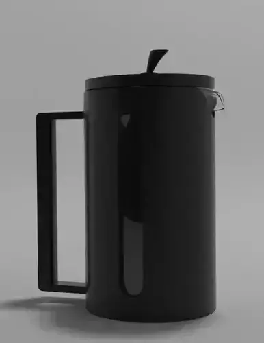 Black  plastic teapot