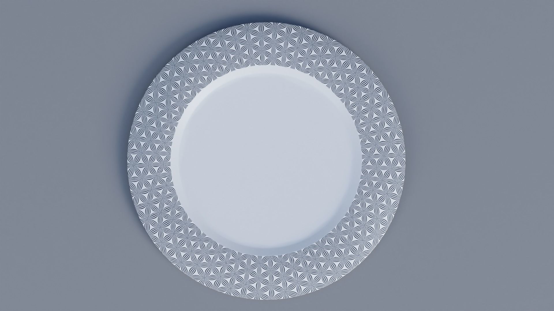 Round Dessert Plate Low-poly 3D model_1
