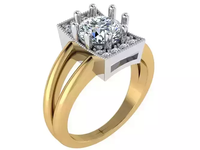 Rectangular Diamond Ring 2510