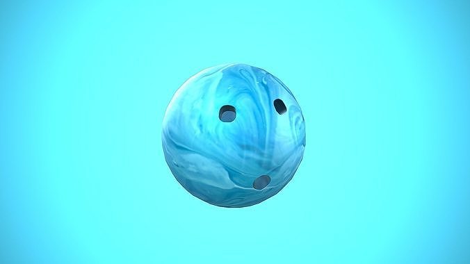 BOWLING BALL CARTOON STYLIZED Low-poly 3D model 5