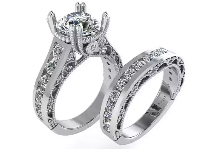 Round Diamond Channel Setting Ring 2517