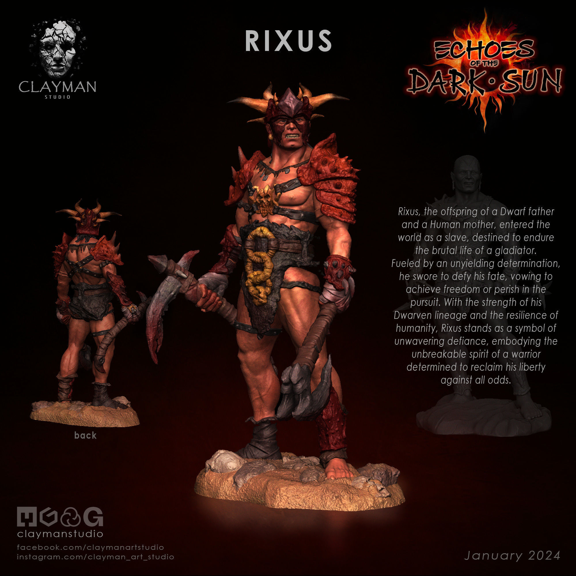 Rixus - 32mm - 75mm - 188mm 3D print model_1