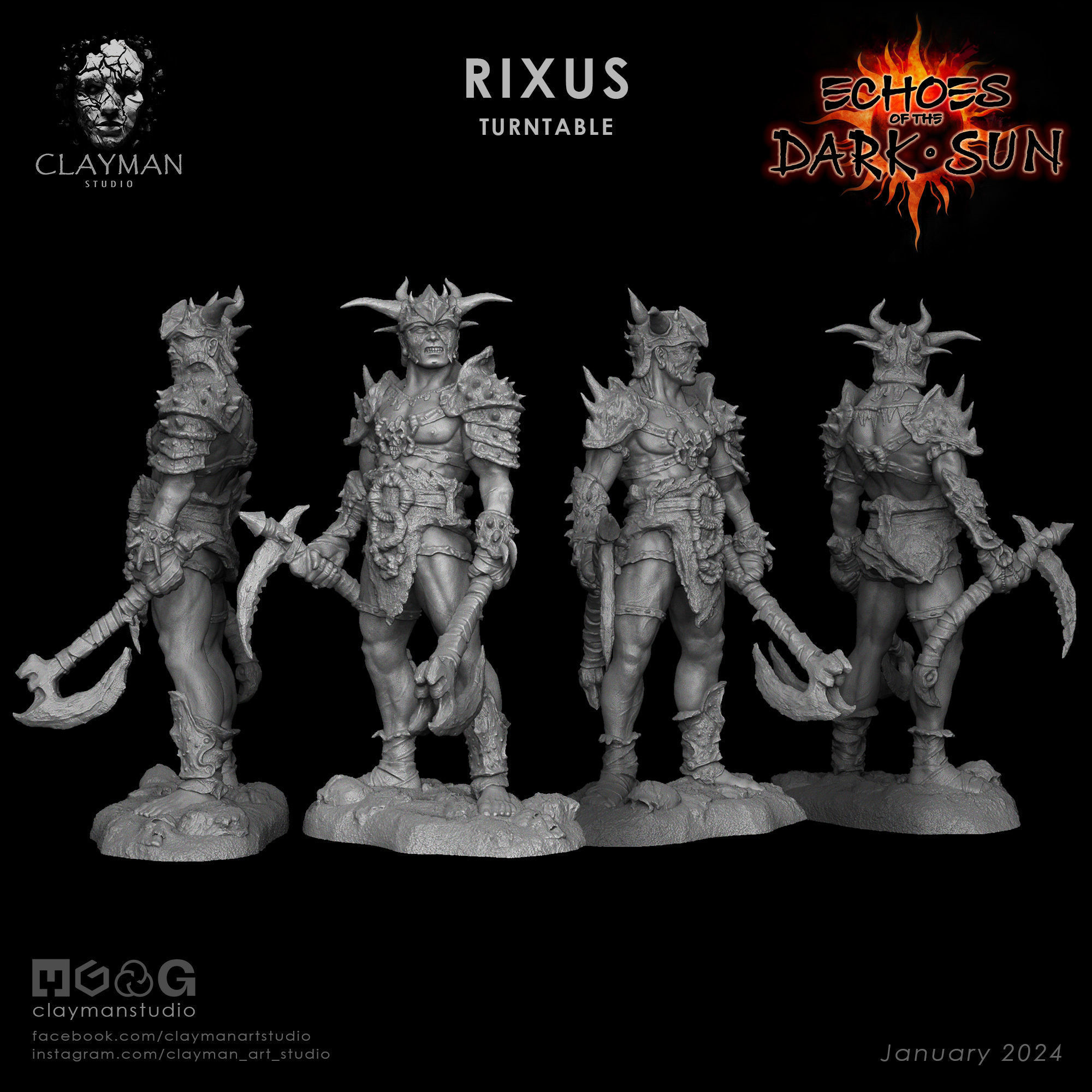 Rixus - 32mm - 75mm - 188mm 3D print model_2