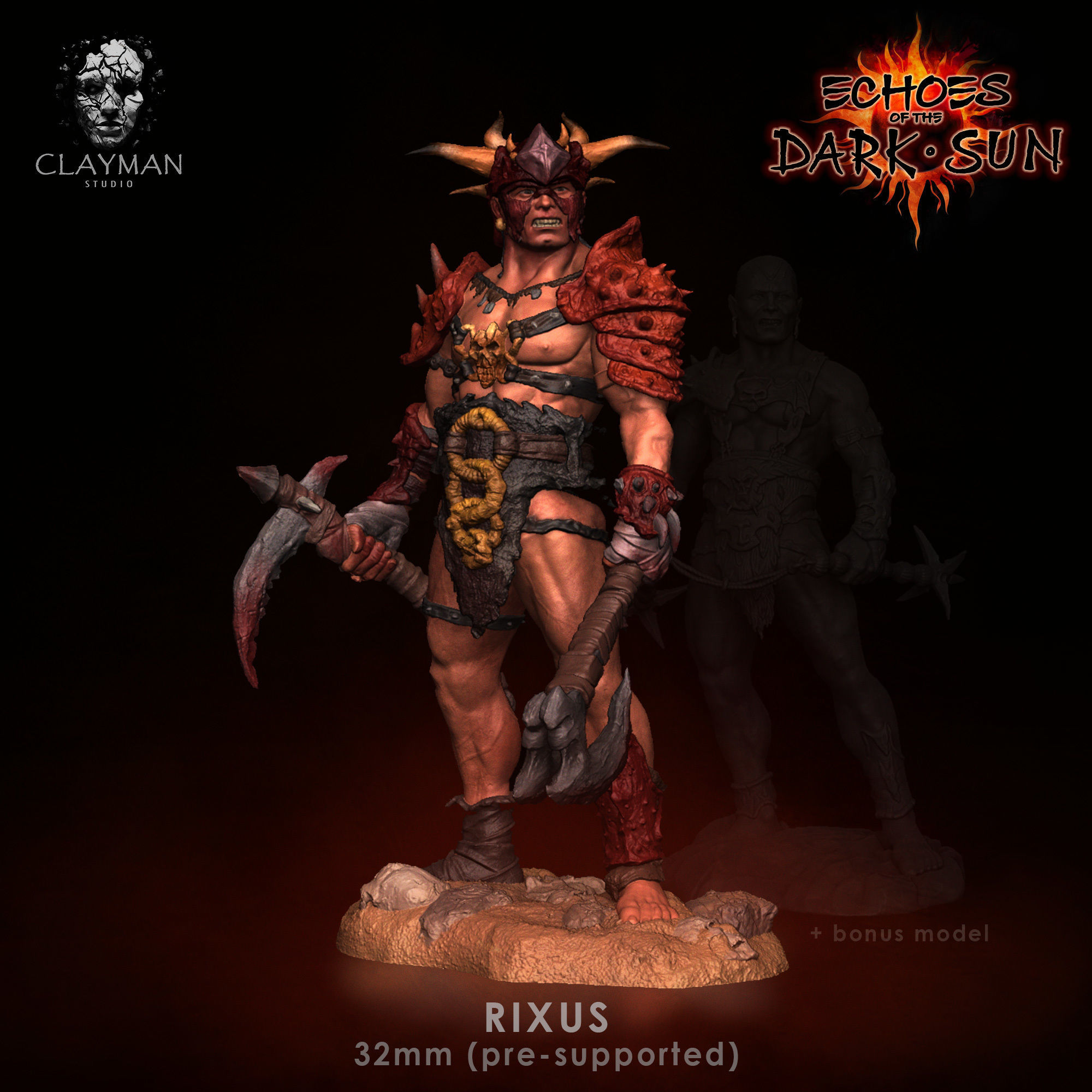 Rixus - 32mm - 75mm - 188mm 3D print model_7