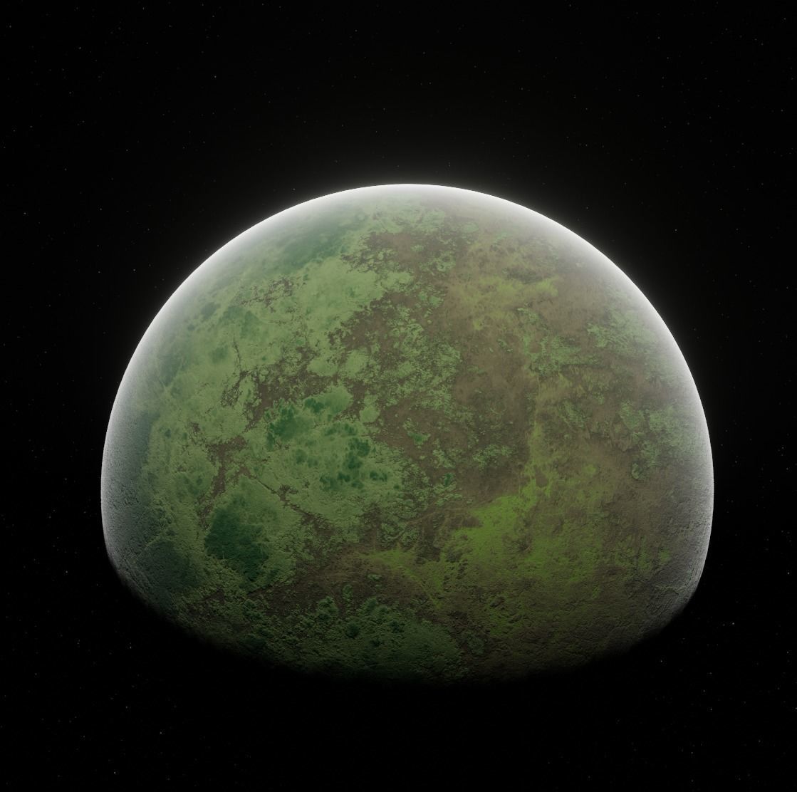 Planet Space Ready to game Low-poly 3D model_2
