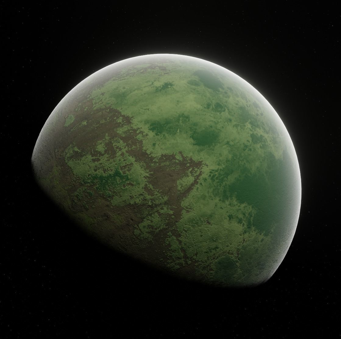 Planet Space Ready to game Low-poly 3D model_1