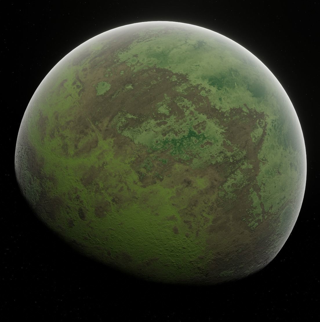 Planet Space Ready to game Low-poly 3D model_6