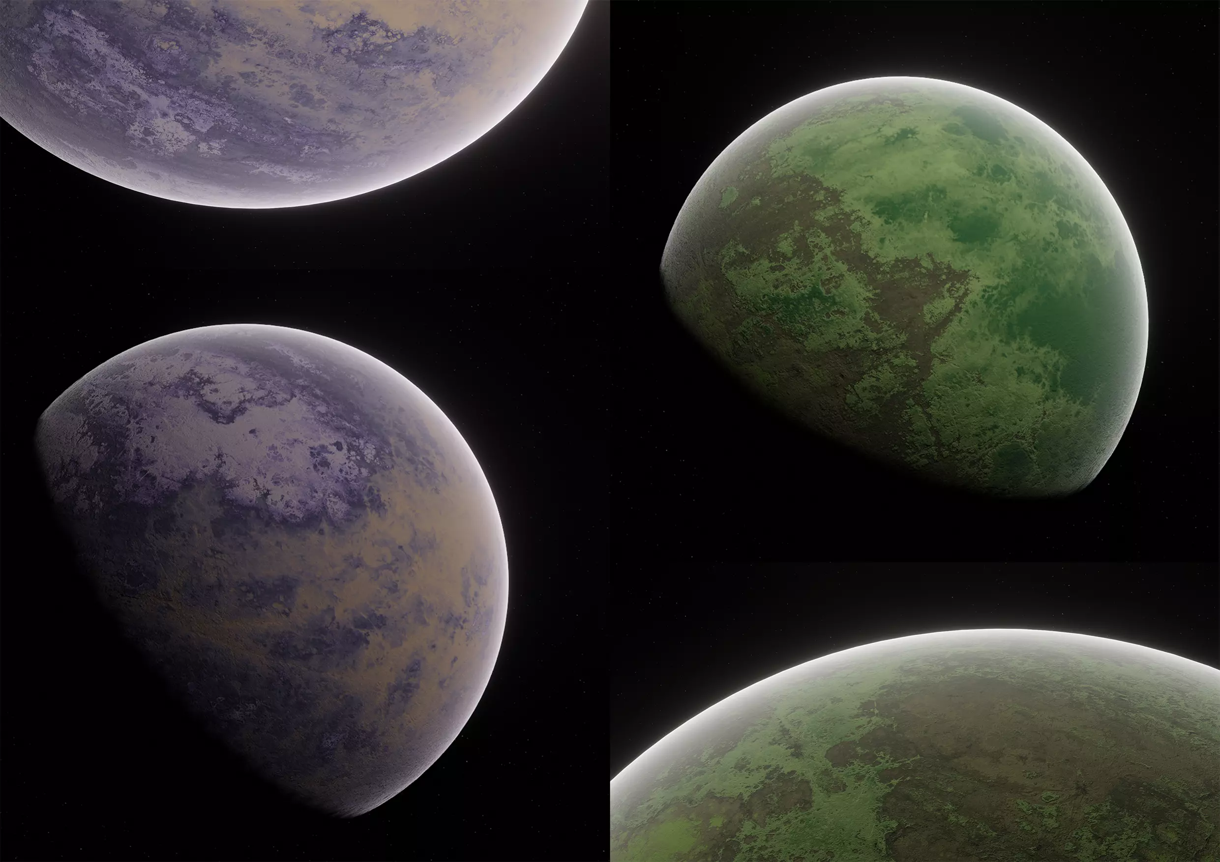 Planet Space Ready to game Low-poly 3D model_0