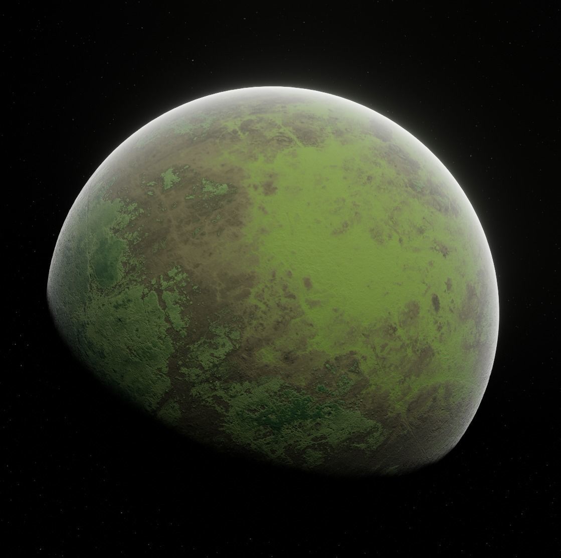 Planet Space Ready to game Low-poly 3D model_7