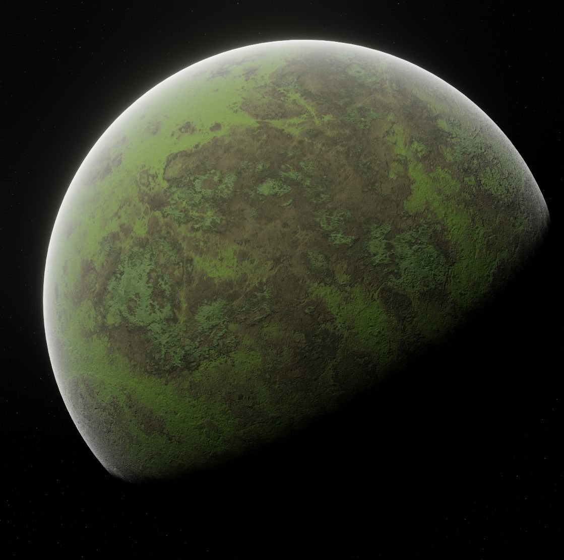 Planet Space Ready to game Low-poly 3D model_4