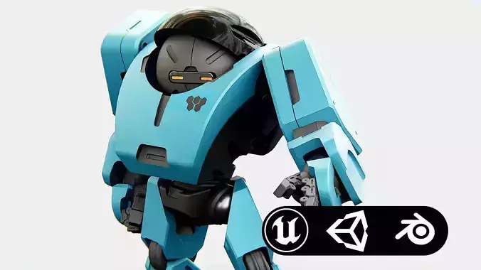 ANDROID M-3000 Rigged for Unreal Engine - Unity - MIXAMO 3D model
