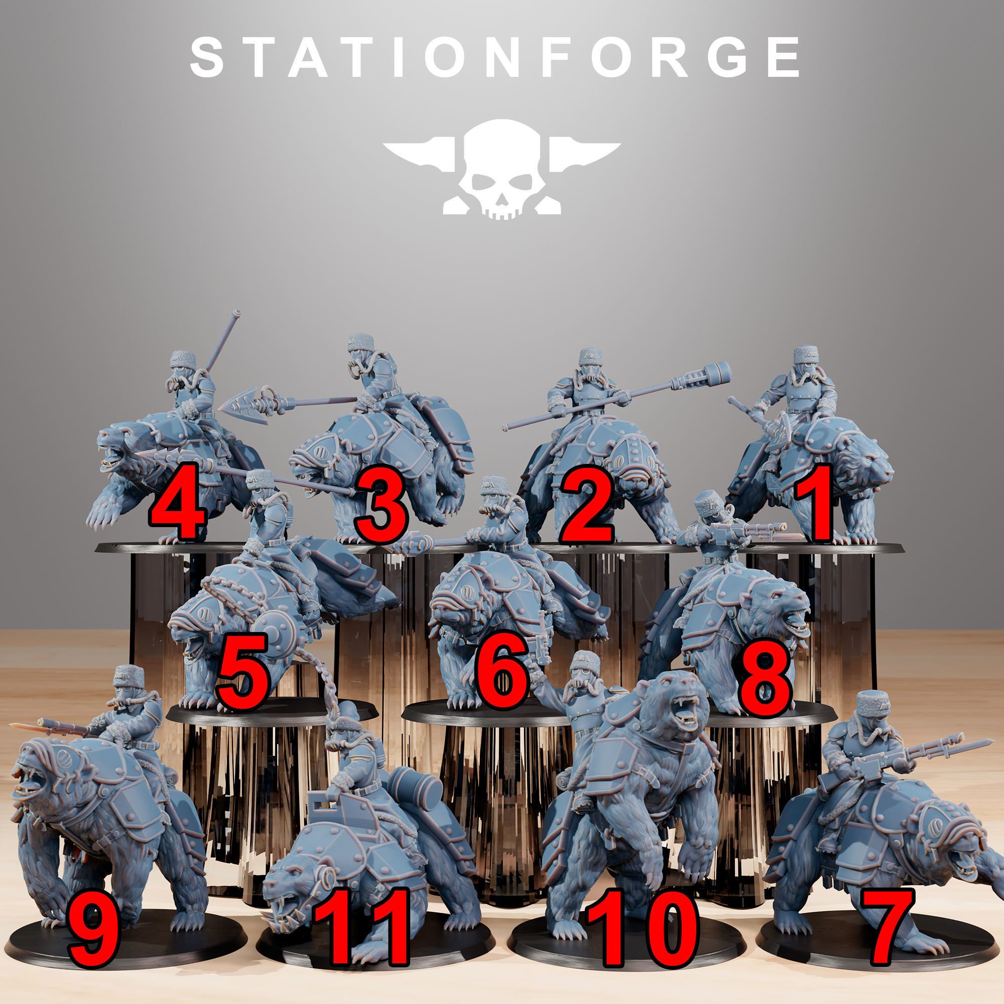 GrimGuard Bear Riders 3D print model_7