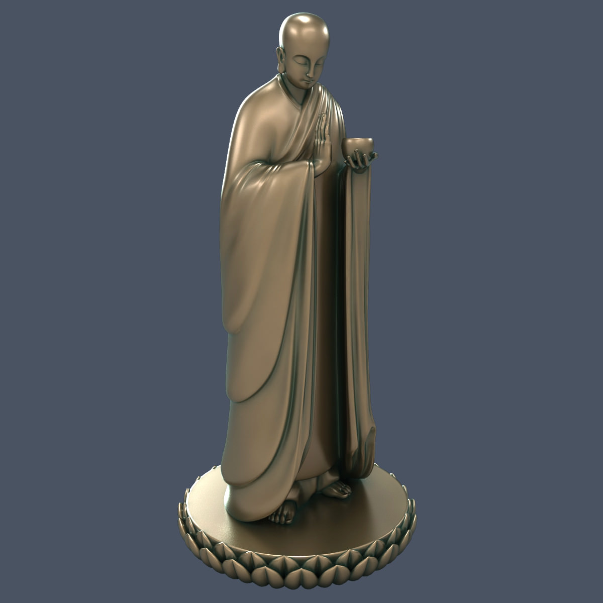 Buddha statue 3D model_3