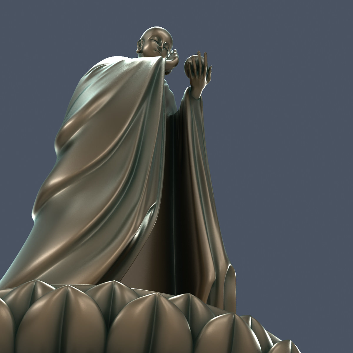 Buddha statue 3D model_4
