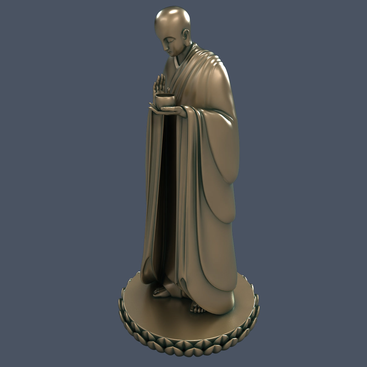 Buddha statue 3D model_1