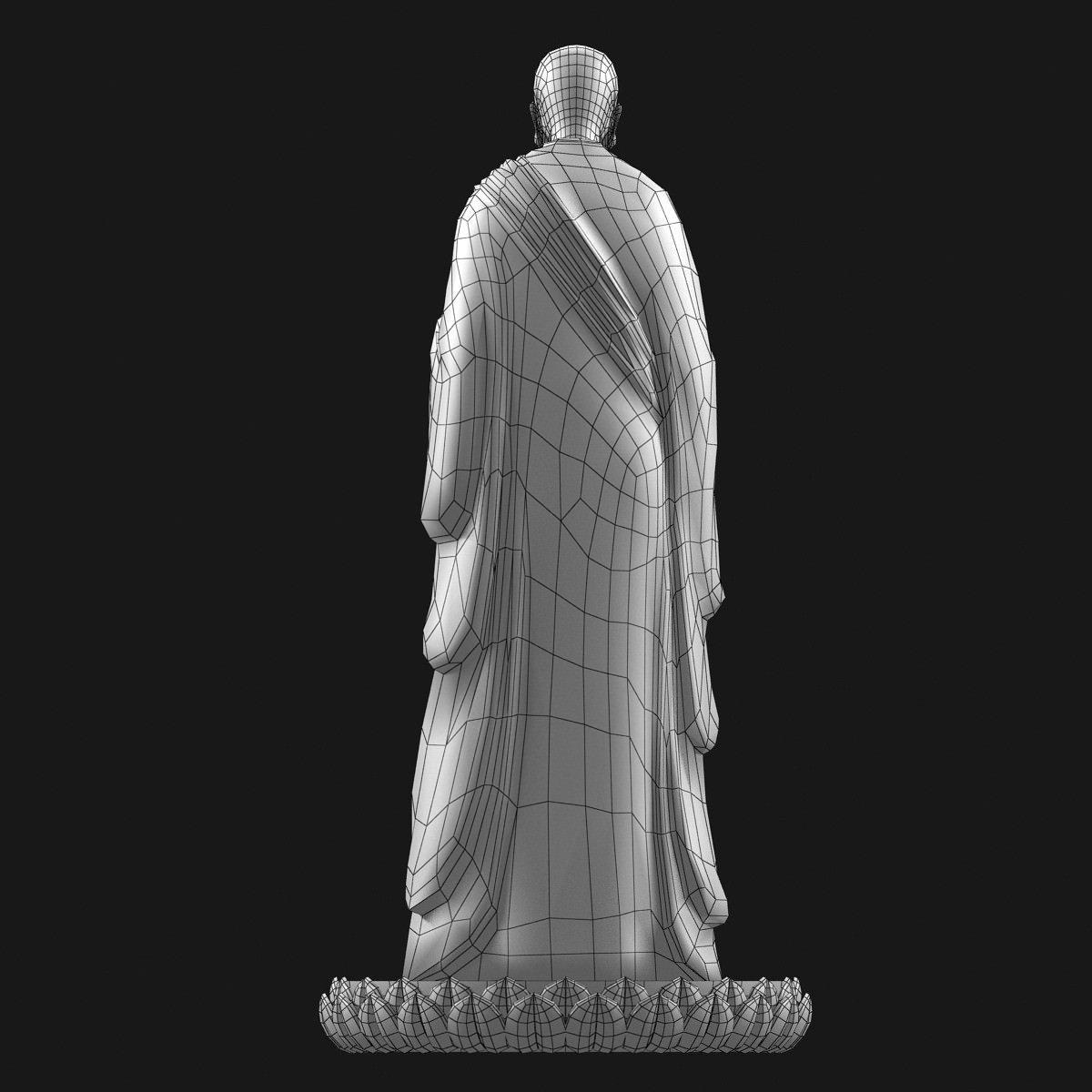 Buddha statue 3D model_10