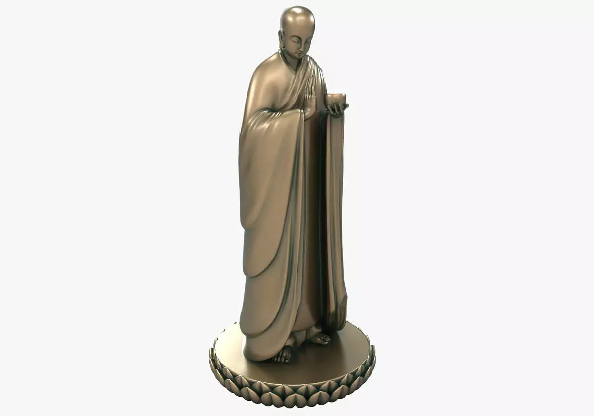 Buddha statue 3D model_0