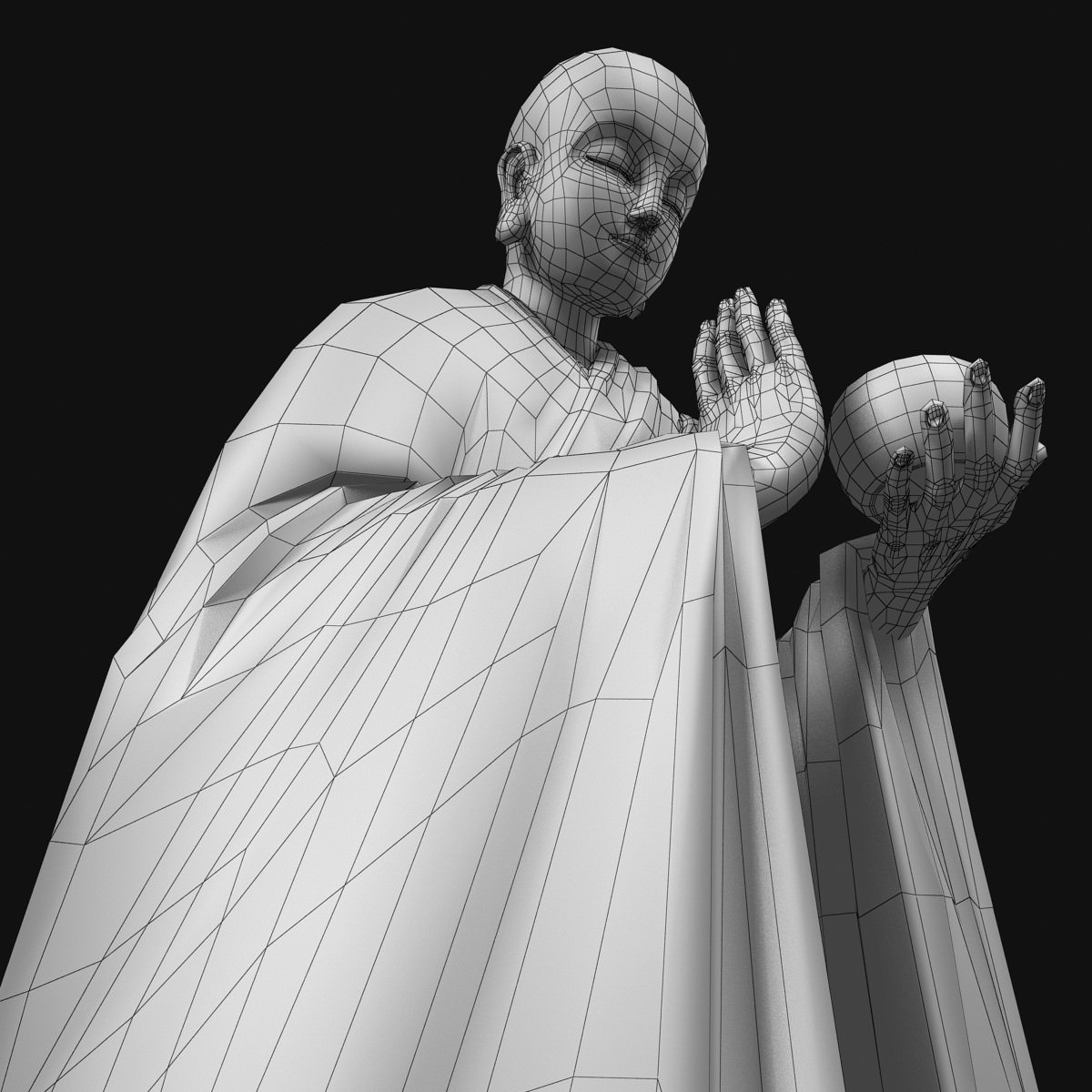 Buddha statue 3D model_11