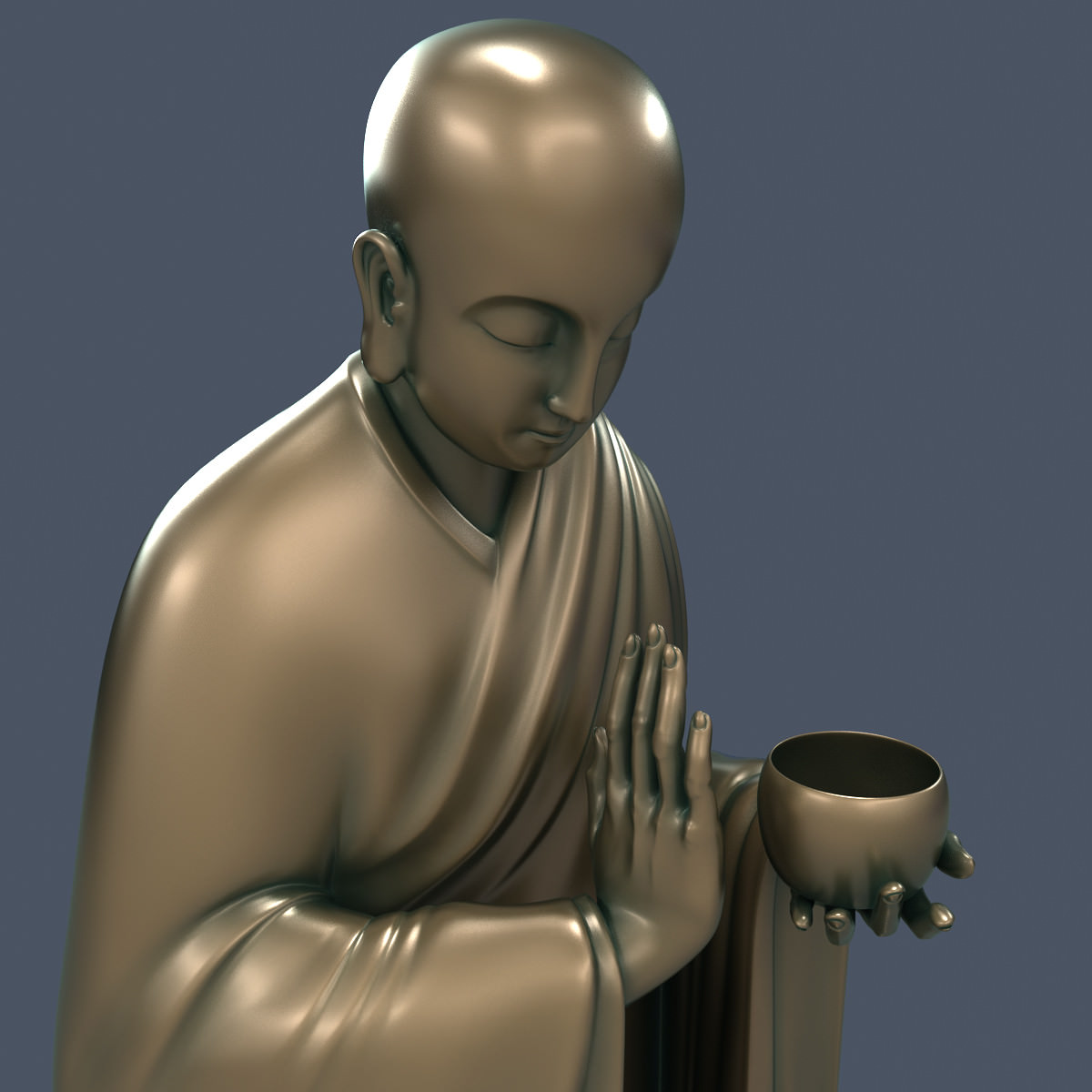 Buddha statue 3D model_2