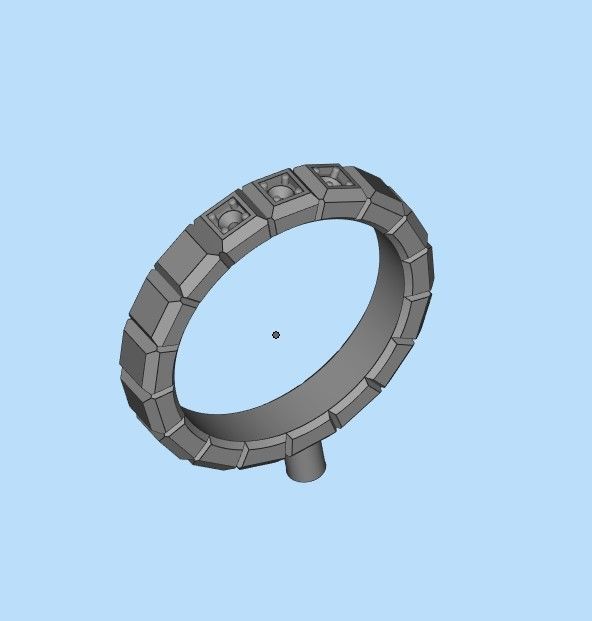 ring ice cube 3D print model_1