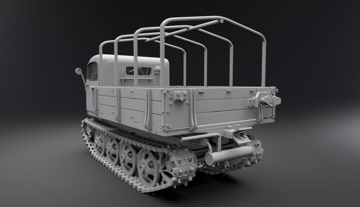 Raupenschlepper Ost Scale model  3D print model_2