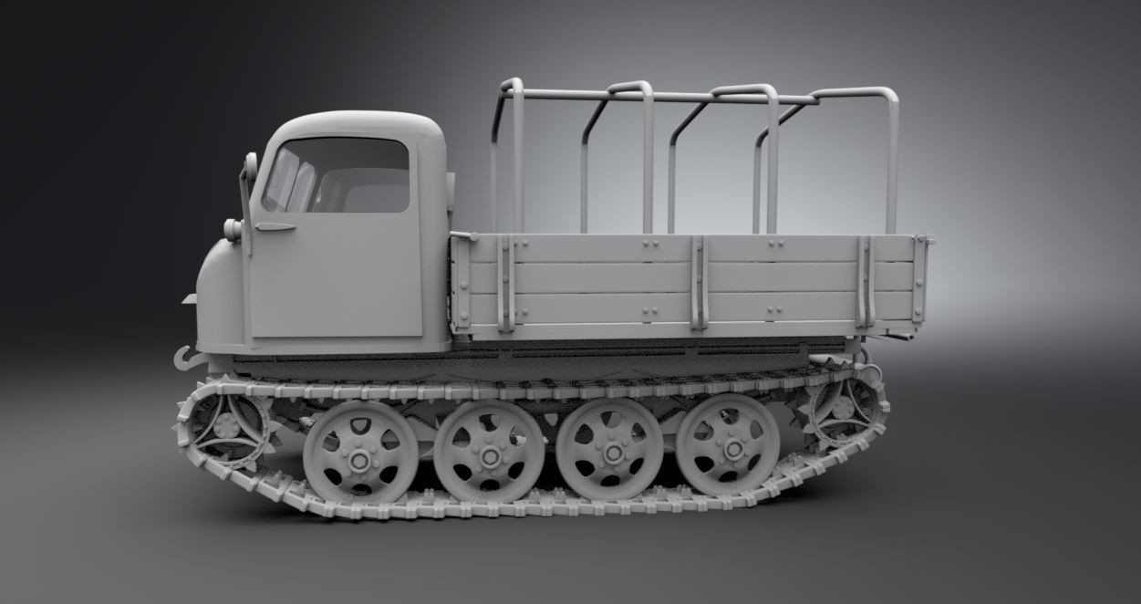 Raupenschlepper Ost Scale model  3D print model_1